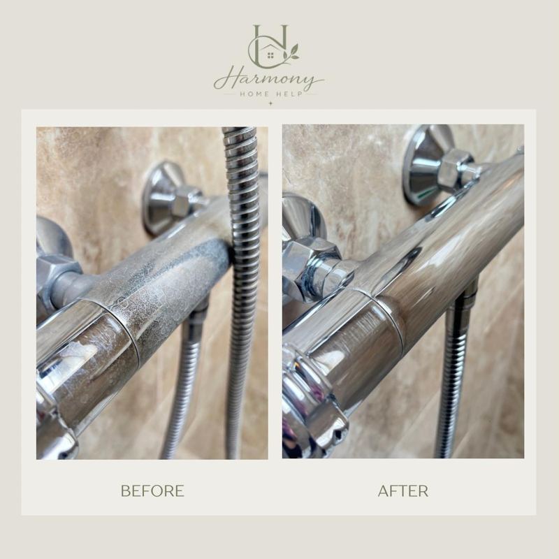 Shower mixer, before & after